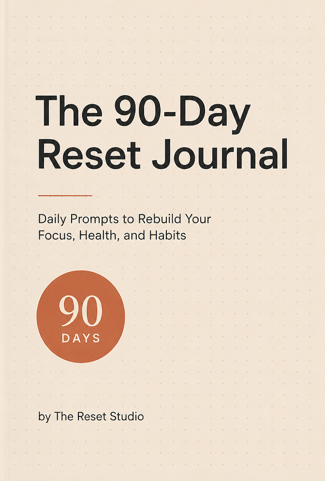 Guided Journal / Workbook example cover for The 90-Day Reset Journal